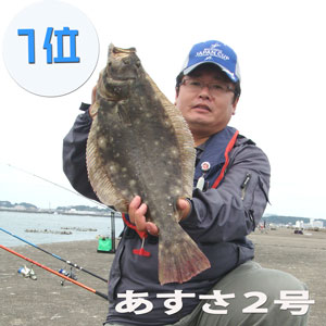 投げ釣り！東京フロンティアサーフ-１位ヒラメ