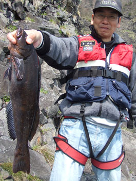 投げ釣りで狙う北海道松前群岩部のアイナメ